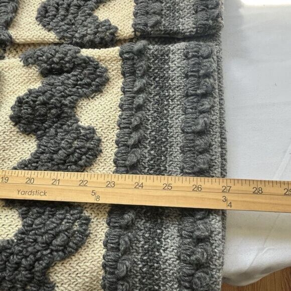 Kerrybrooke Sears Vtg. 100% Virgin Wool Cardigan Coat Jacket Texured Knit Size L - Picture 12 of 13